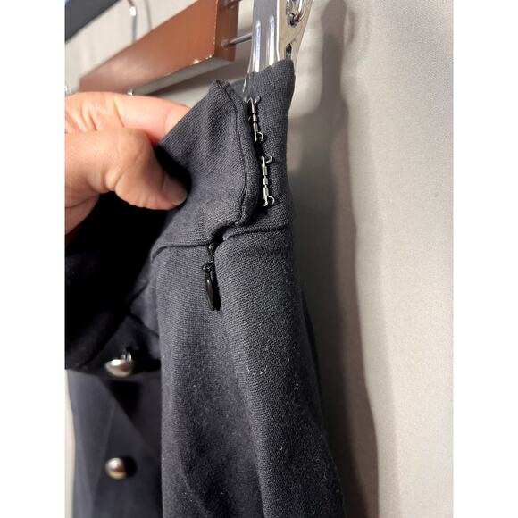 Tibi A Line Skirt Womens L Black Buttons Pockets Business Casual Office Work - Picture 9 of 13